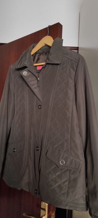 CHAQUETA MUJER MARRON 3 CUARTOS NUEVA