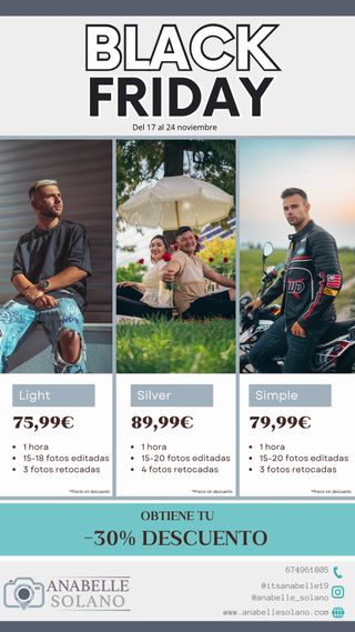 SESIONES FOTOGRÁFICAS -30%
