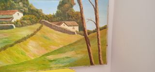 Oleo antiguo pintor gallego