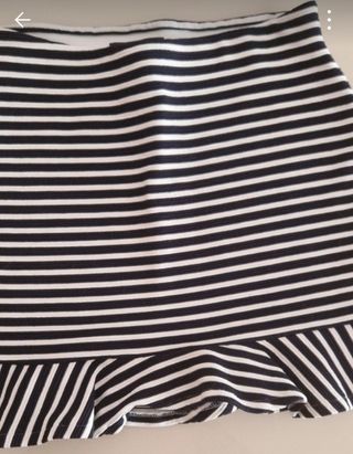 Falda marino/blanco