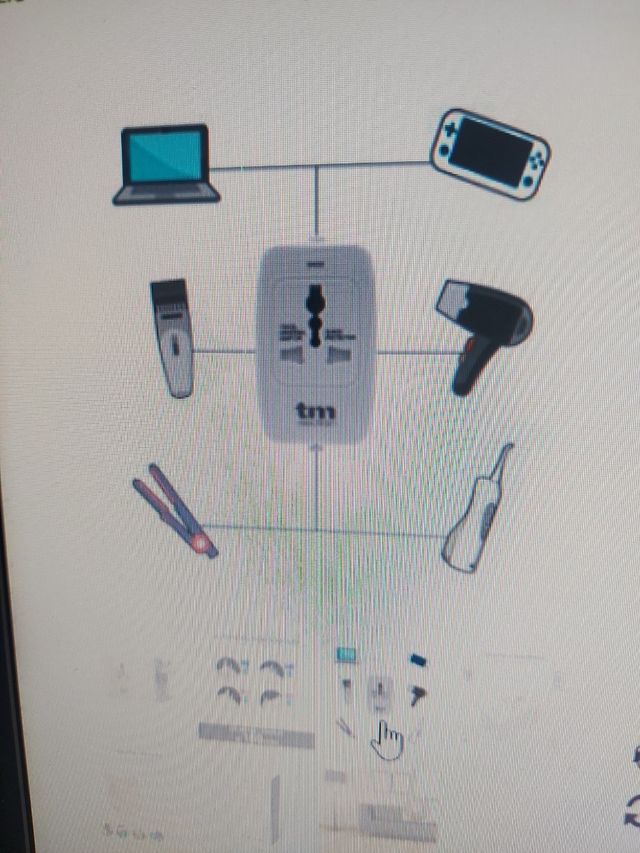 Adaptador universal enchufes tm electron