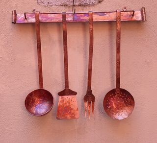 Utensili da cucina in rame