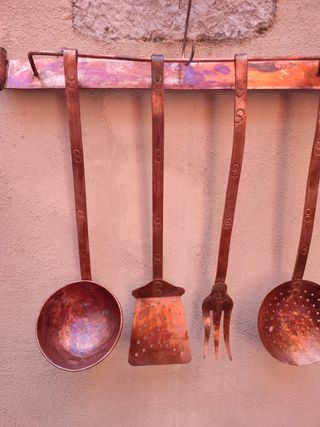 Utensili da cucina in rame