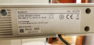 Barra de sonido SONY HT-CT291 2.1 canales