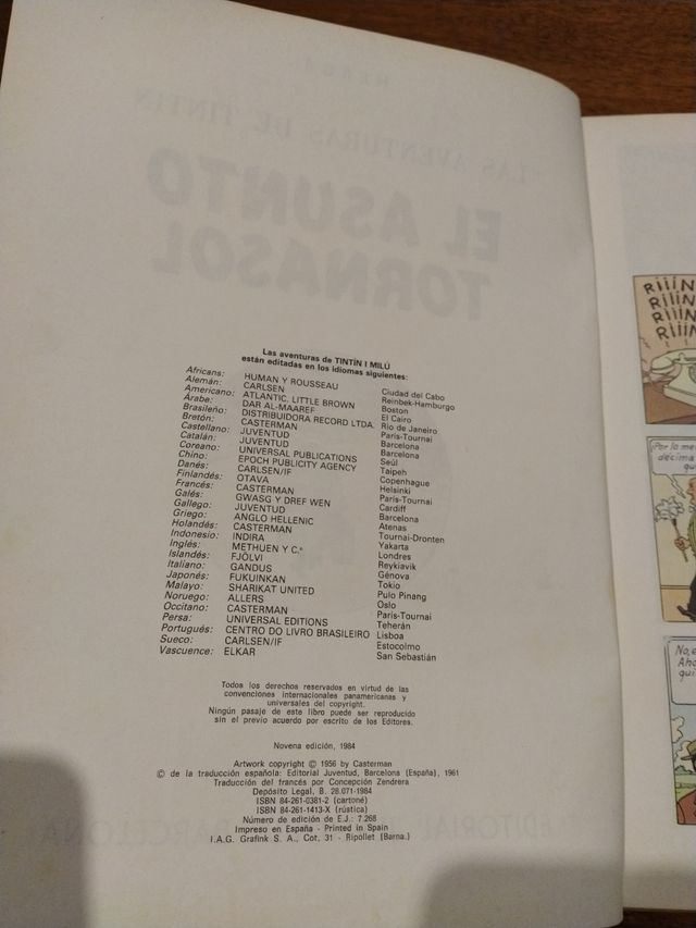 Comics Las aventuras de Tintín