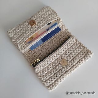 Cartera monedero de ganchillo