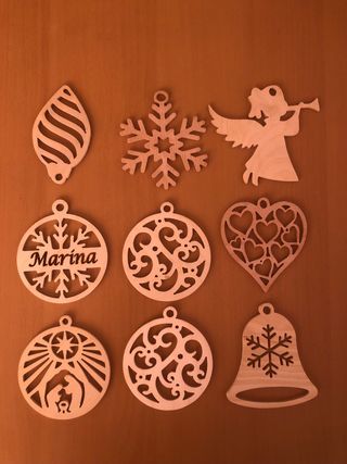 Adornos navidad árbol madera con o sin nombre