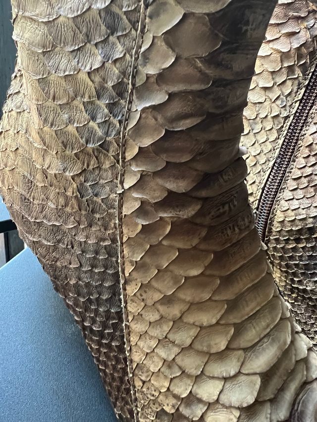 Botas piel de serpiente natural