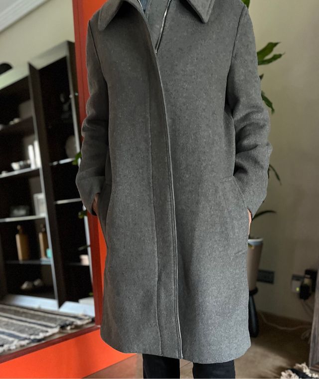 Abrigo oversize gris. Bimba y Lola. Oportunidad