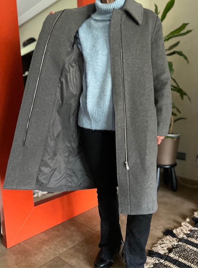 Abrigo oversize gris. Bimba y Lola. Oportunidad
