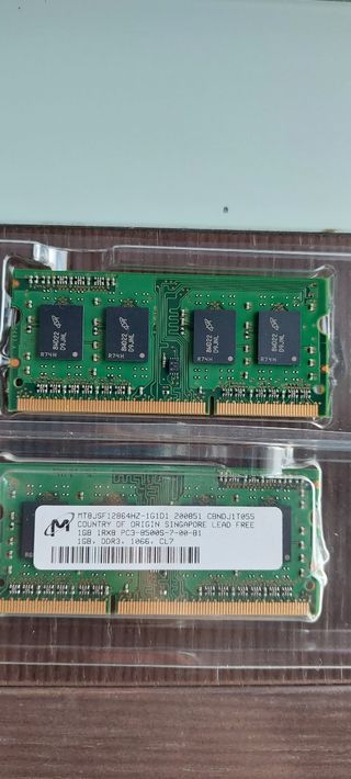 Memoria ram 2x1gb McBook 2008