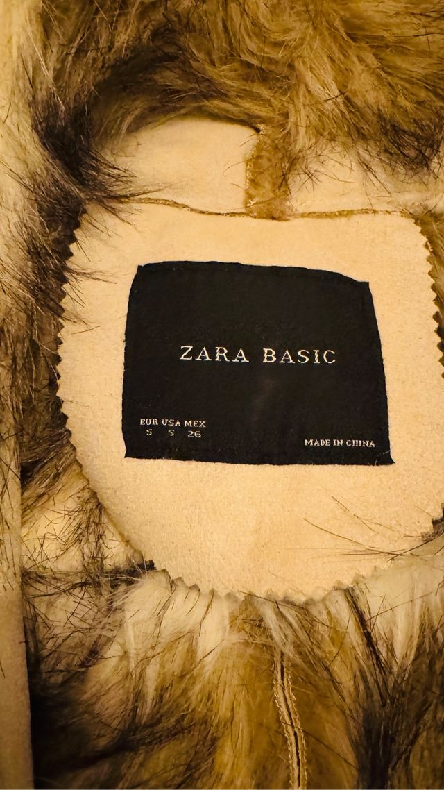 Chaleco Zara de ante y pelo