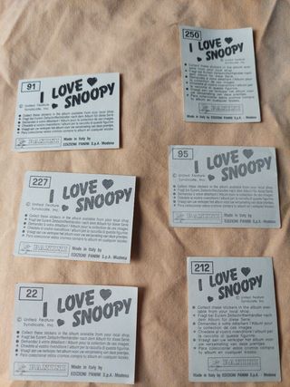 Cromos I love Snoopy