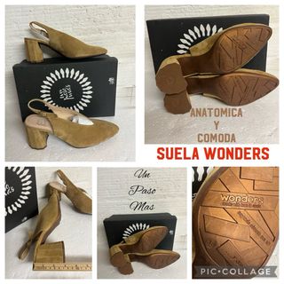 ZAPATOS SALON ANTE UN PASO MAS T.38 nuevos