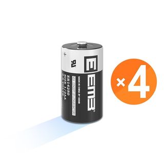 4x ER14250 PILA BATERIA LITIO LI-SOCI2 3.6v/1200mA