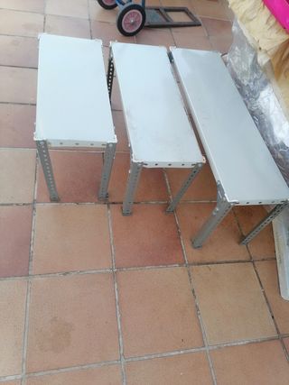 3 ripiani in metallo