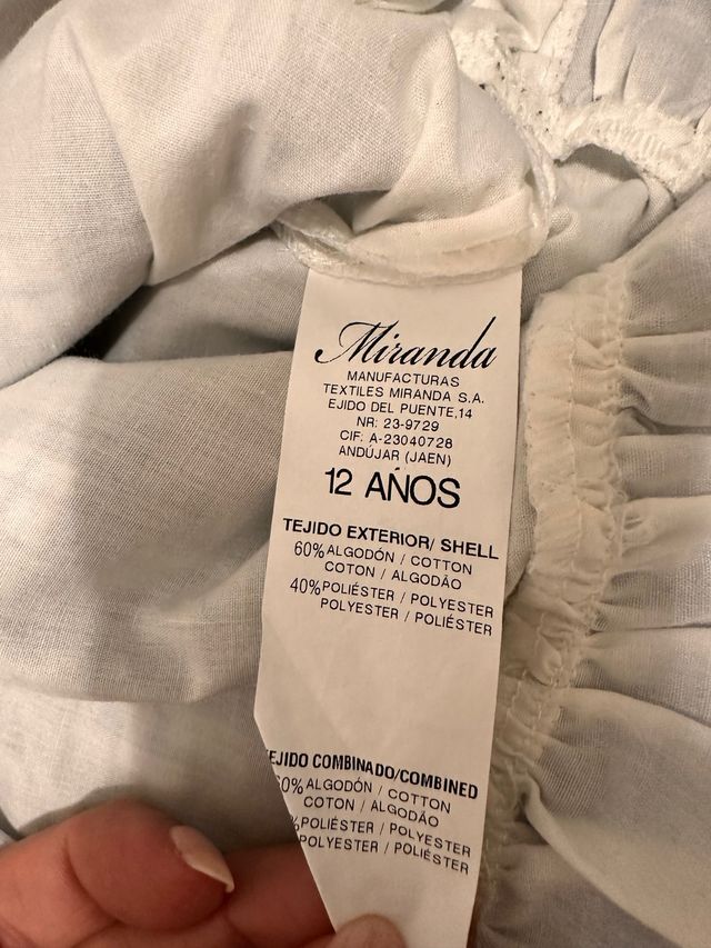 Falda vaquera forro Miranda 12 años