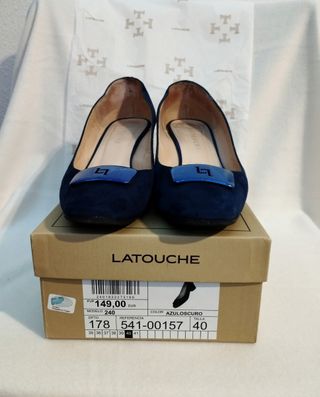 Zapatos Latouche de ante azul 💙