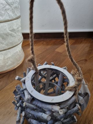 Porta candele in legno