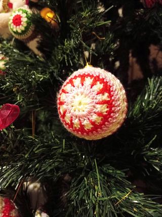 Juego 6 Bolas Navidad Crochet