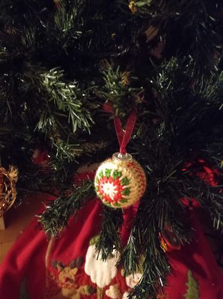 Juego 7 bolas Navidad Crochet