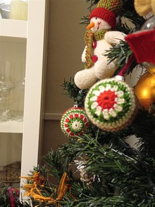 Juego 6 Bolas Navidad Crochet