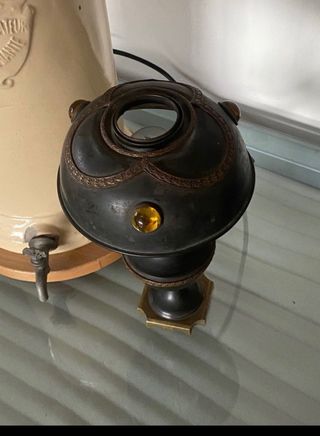 ANTIGUA LAMPARA DE MESA CON PEDRERIA 40s