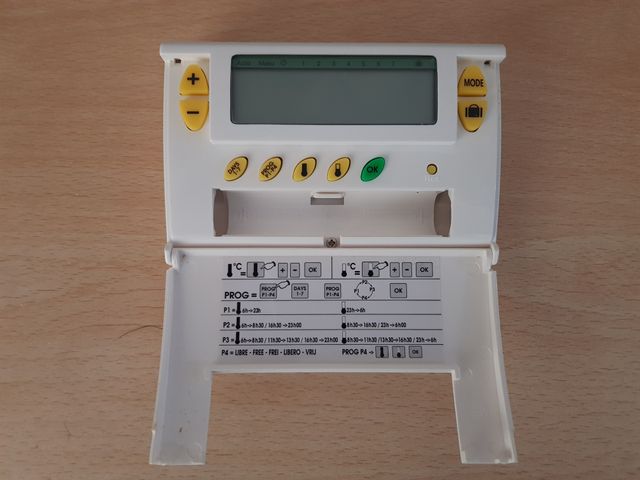 Cronotermostato Hager Bianco