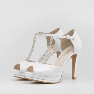 zapato de novia Lodi con tira Swarovski