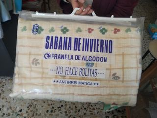 Juego sábanas franela algodón antirreuma