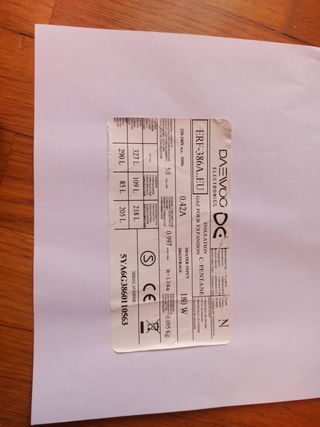 Cajón frigorífico daewoo