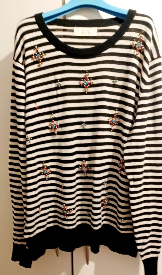 Jersey de Rayas con Pedrería de Marite
