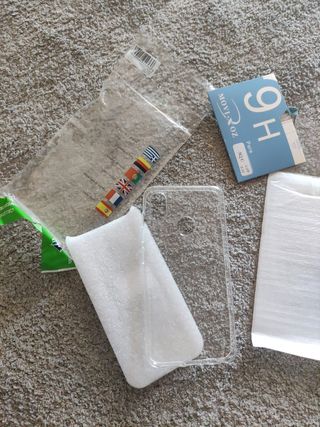 Funda más cristal templado bq Aquaris c