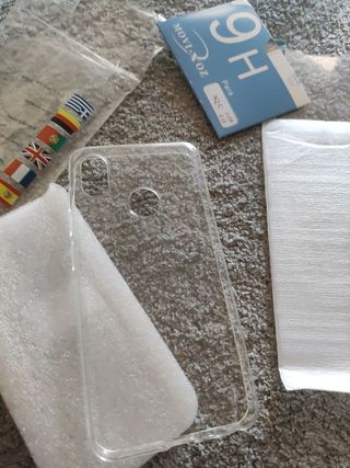 Funda más cristal templado bq Aquaris c