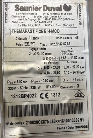 placa display  THEMAFAST F25 E H-MOD