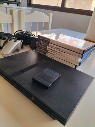 Pack PS2 slim-juegos-mandos-memory card
