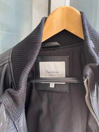chaqueta de cuero negro Pepe Jeans hombre