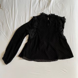 Camisa gasa plumeti negra S