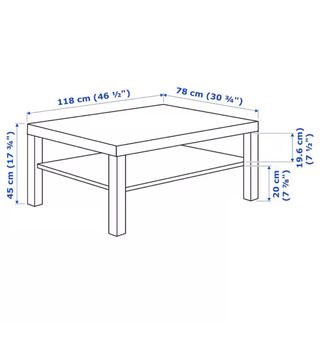 Mesa sofa lack 