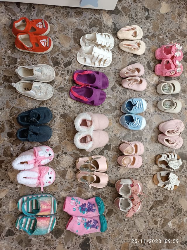 Lote zapatos varias tallas bebe