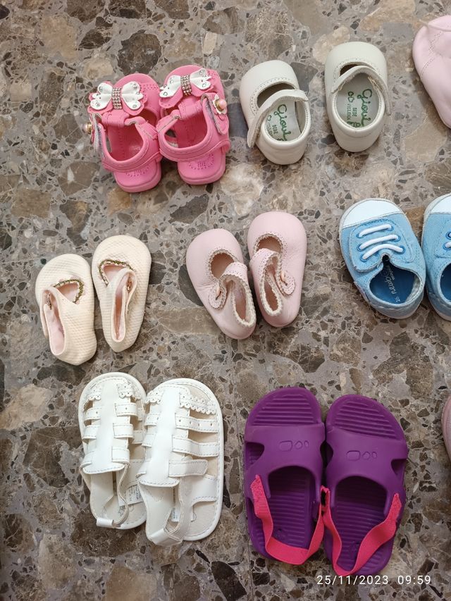 Lote zapatos varias tallas bebe