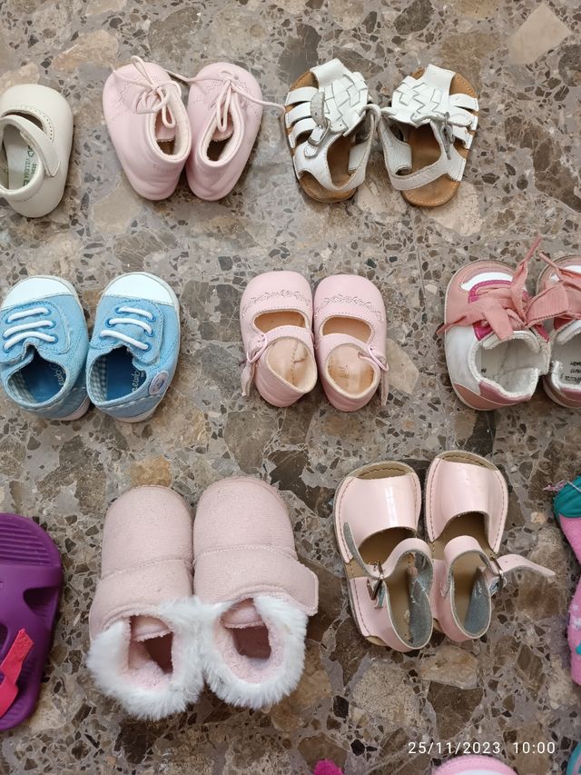 Lote zapatos varias tallas bebe