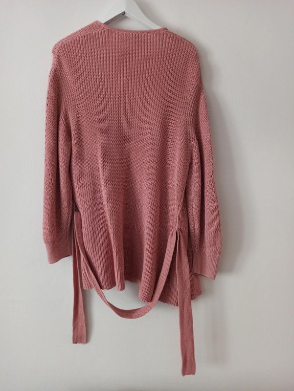 Chaqueta larga rosa H&M talla M