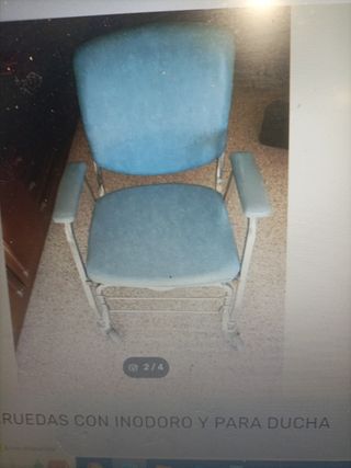 Silla ruedas con inodoro y para ducha 