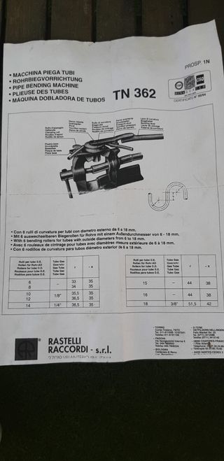 Curvadora manual tubos acero