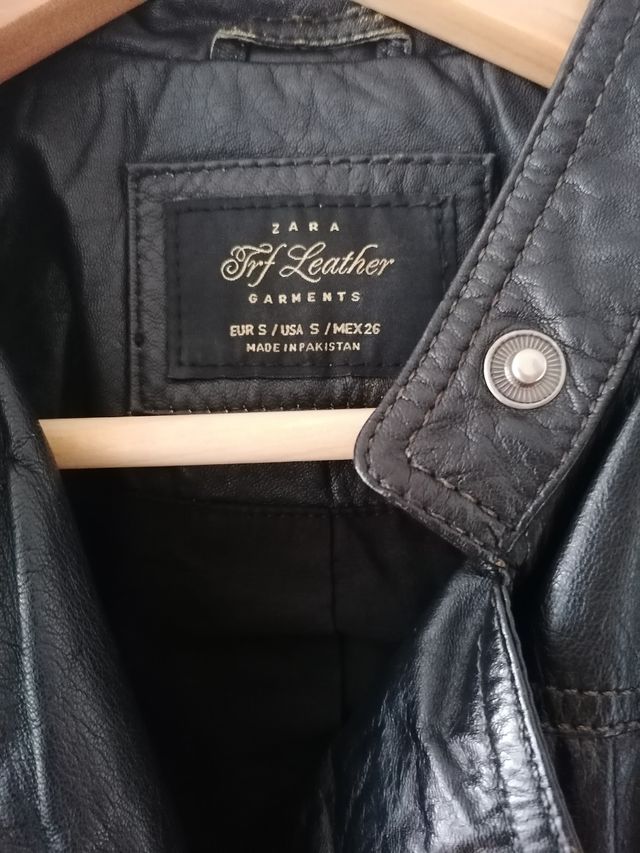 Cazadora piel Zara S
