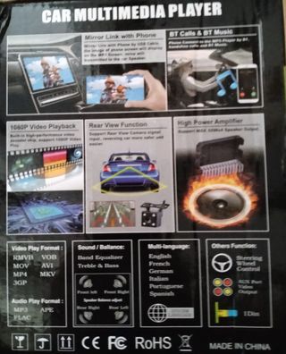 Car multimedia player full HD para coche