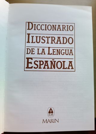 Libros , diccionario español 