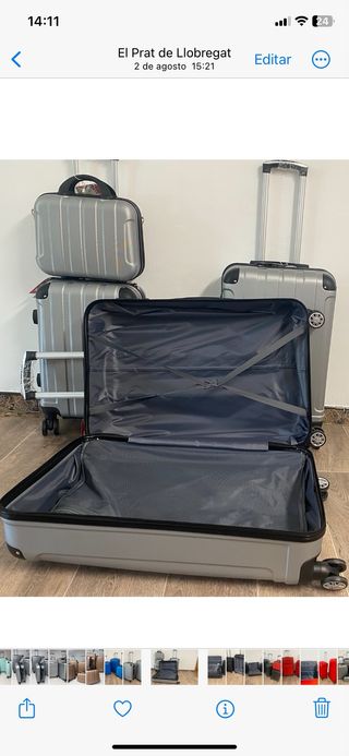 Set tres maletas nuevas 8 Ruedas