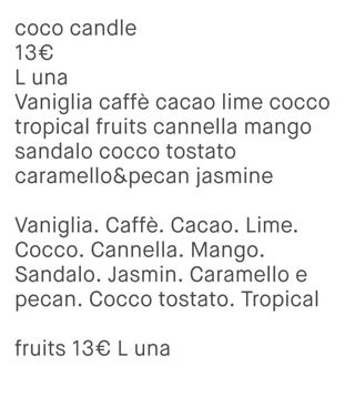 Coco candle